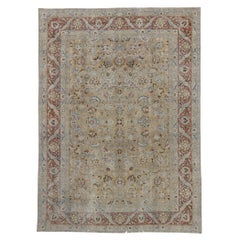 Antiker persischer Mood-Teppich im rustikalen Stil, im Used-Stil