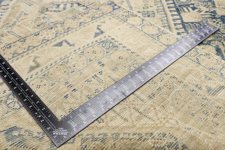 Distressed Antique Persian Shiraz Design Rug with British Colonial ...