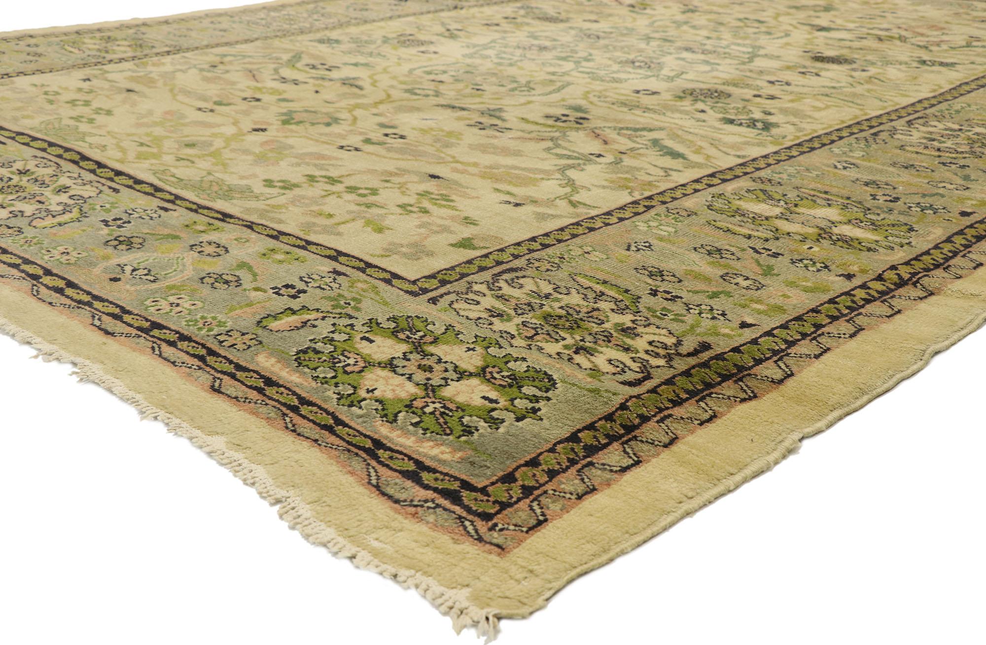 76767 Antique Persian Sultanabad Rug, 09'00 x 12'00. A Persian Sultanabad rug originates from the Sultanabad region in Iran and is renowned for its quality craftsmanship, durability, and distinctive designs. These handwoven carpets typically feature