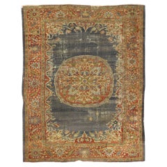 Antiker persischer Sultanabad-Teppich im rustikalen, handwerklichen Stil, im Used-Stil