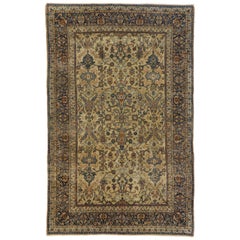 Distressed Antique Persian Sultanabad Rug with Rustic Spanish Colonial Style