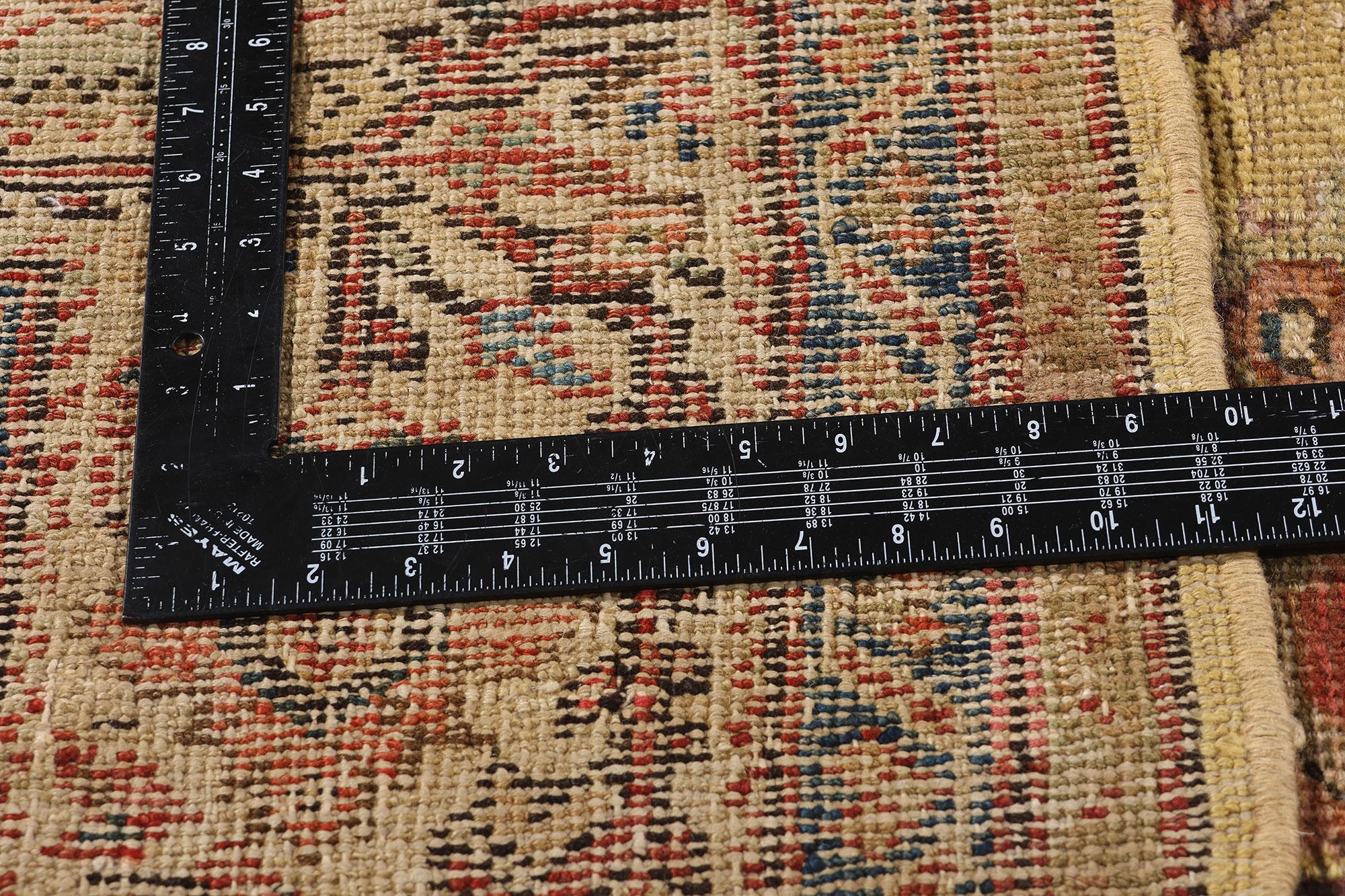 Antiker persischer Sultanabad-Teppich des späten 19. Jahrhunderts mit traditionellem Stil im Zustand „Gut“ im Angebot in Dallas, TX