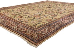 Tappeto persiano Sultanabad antico della fine del XIX secolo con stile tradizionale