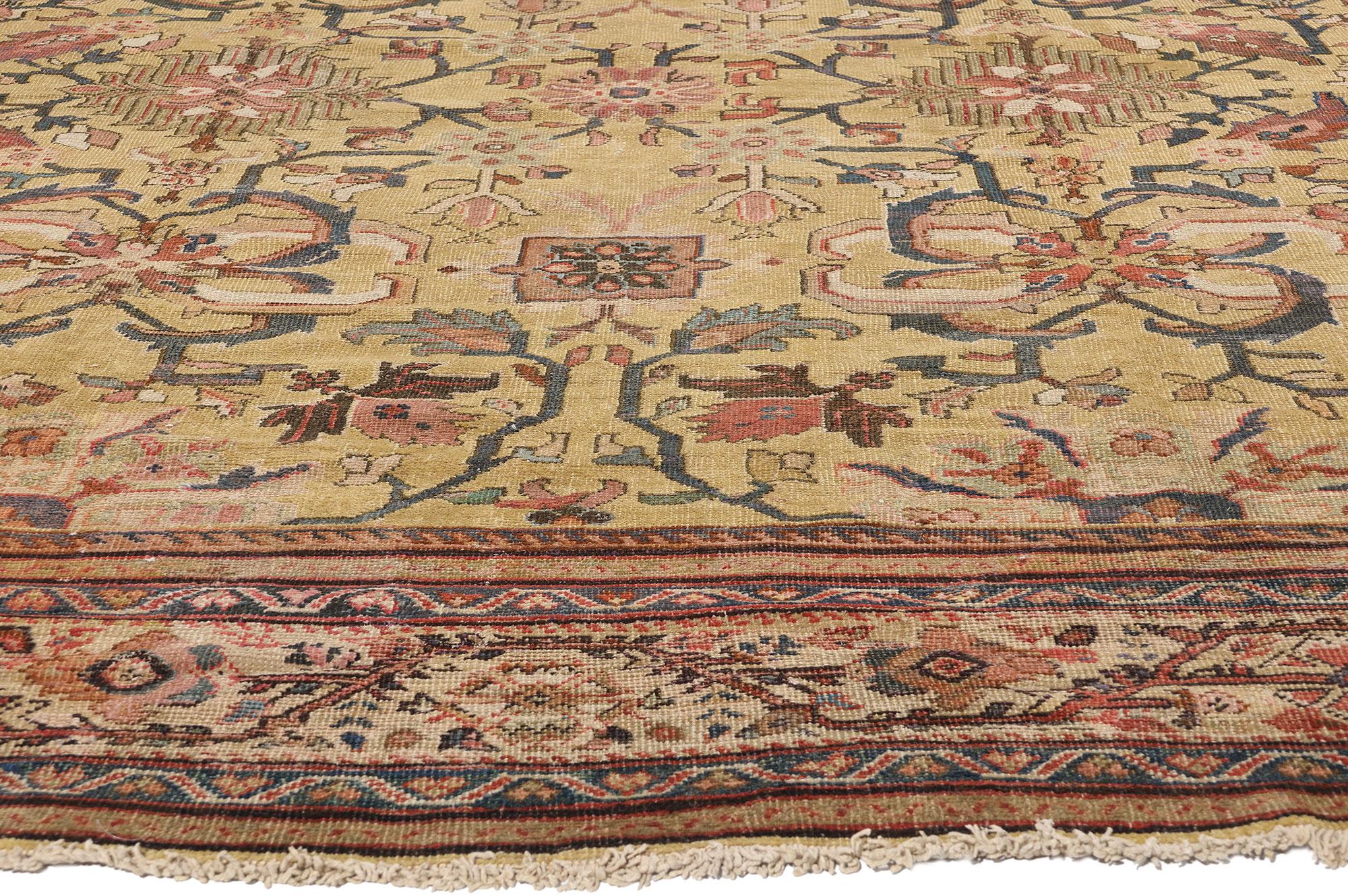 Antiker persischer Sultanabad-Teppich des späten 19. Jahrhunderts mit traditionellem Stil (Persisch) im Angebot