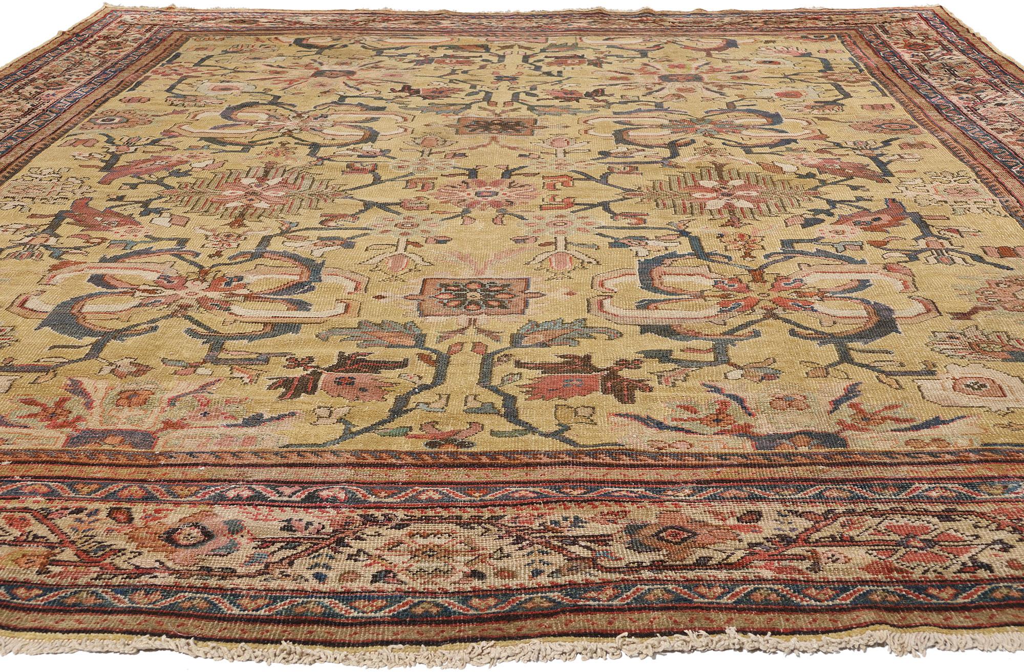 Antiker persischer Sultanabad-Teppich des späten 19. Jahrhunderts mit traditionellem Stil (Revival) im Angebot