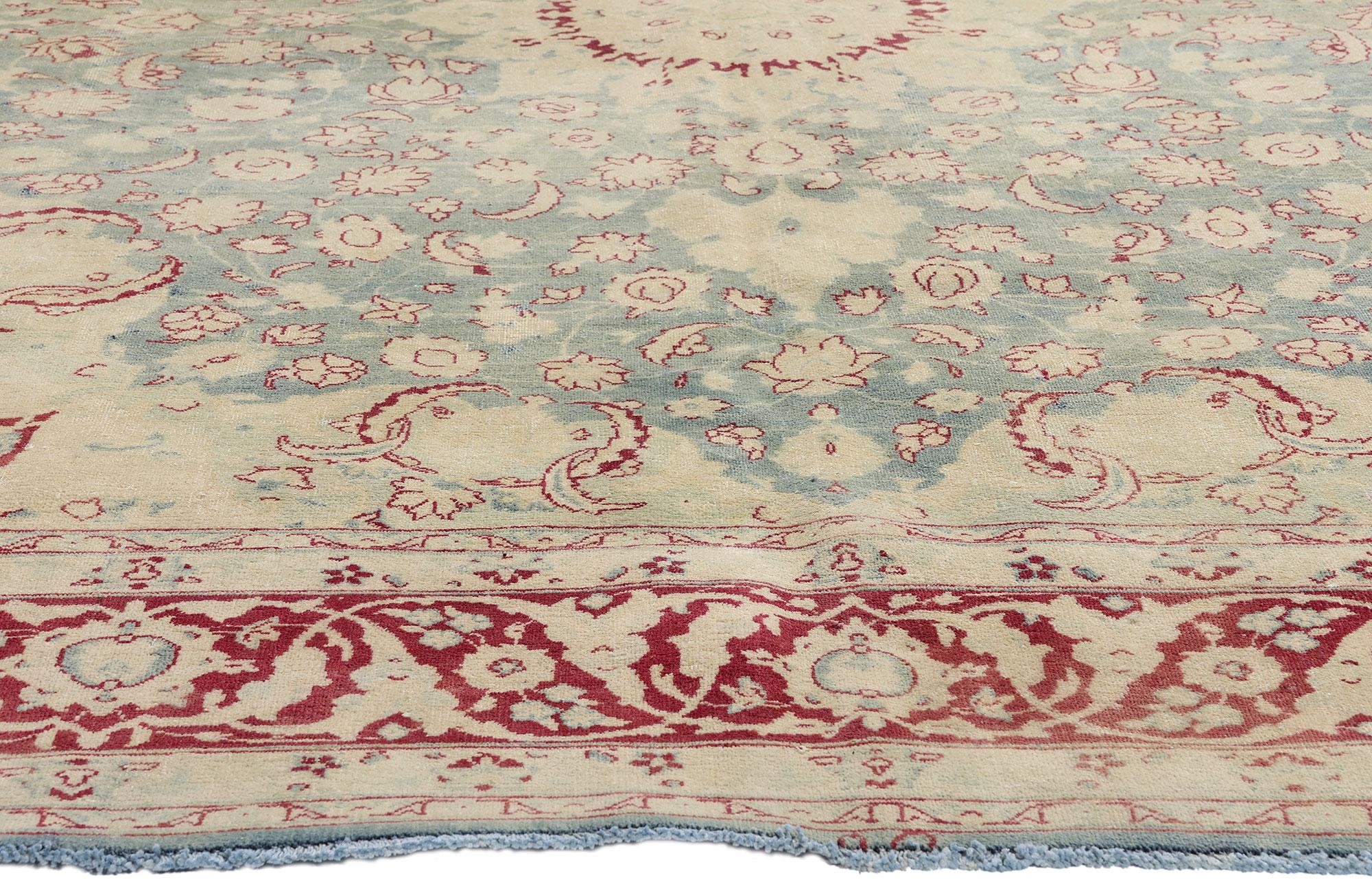 20th Century Antique Persian Tabriz Carpet with Modern Style For Sale