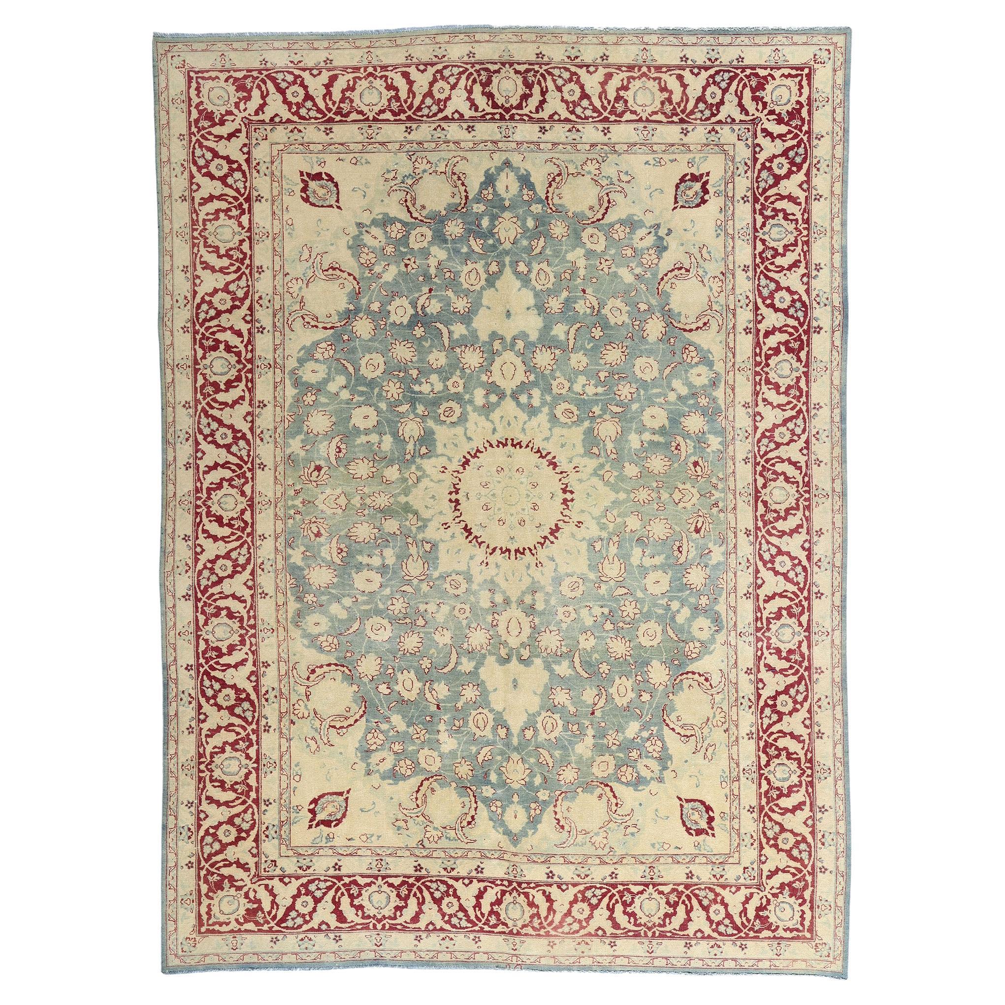 Antique Persian Tabriz Carpet with Modern Style For Sale