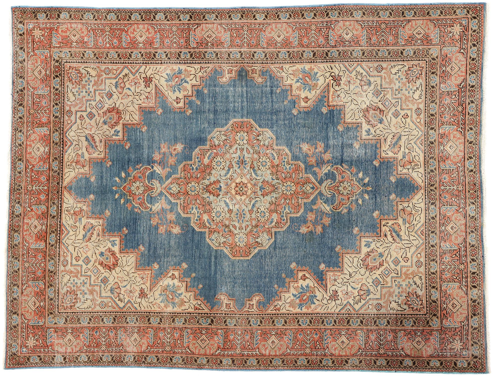 Tapis persan Tabriz ancien vieilli 3