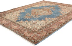 Distressed Antique Persian Tabriz Rug