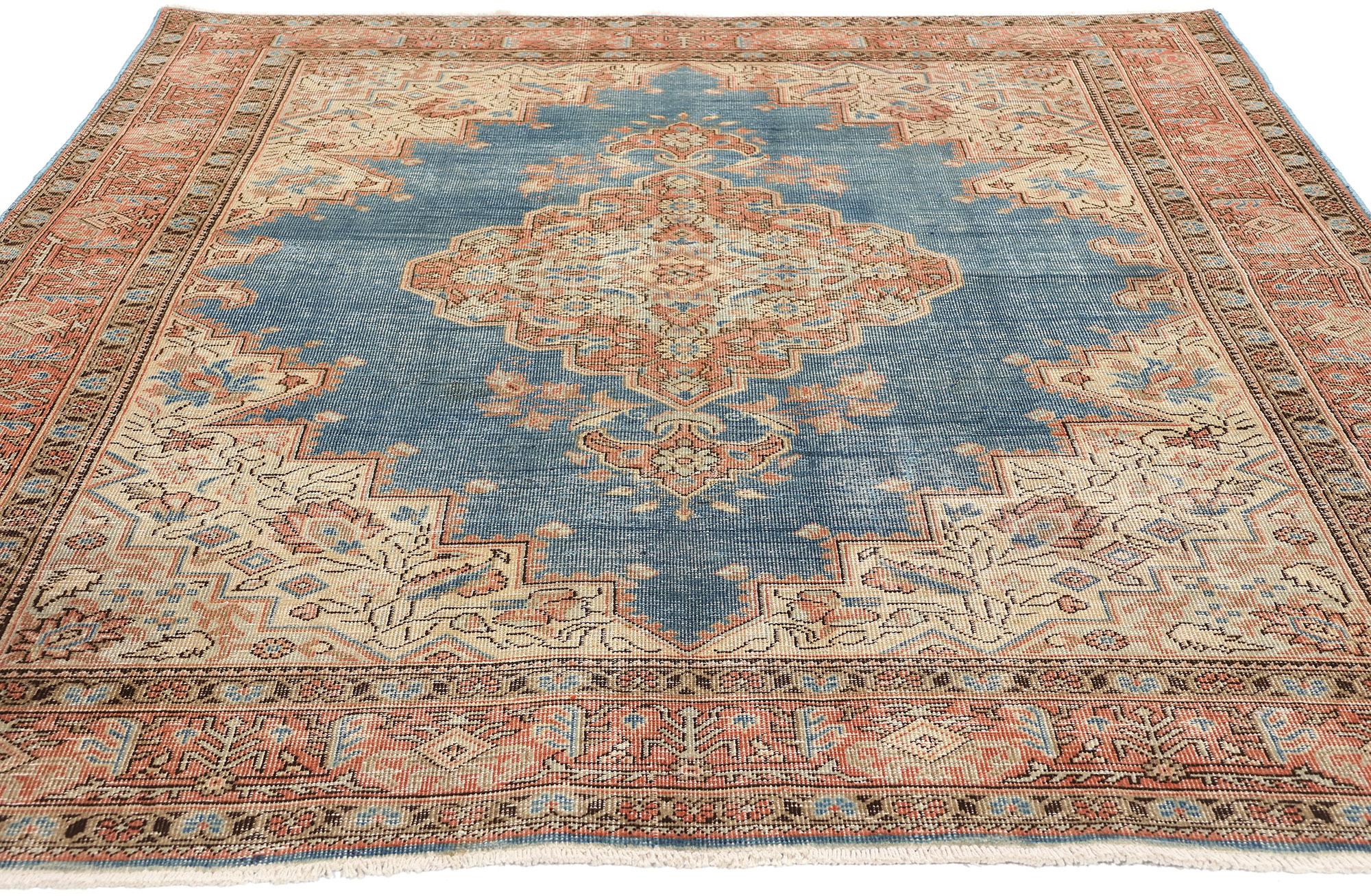 Perse Tapis persan Tabriz ancien vieilli