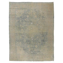 Antiker persischer Täbriz-Teppich im Used-Stil