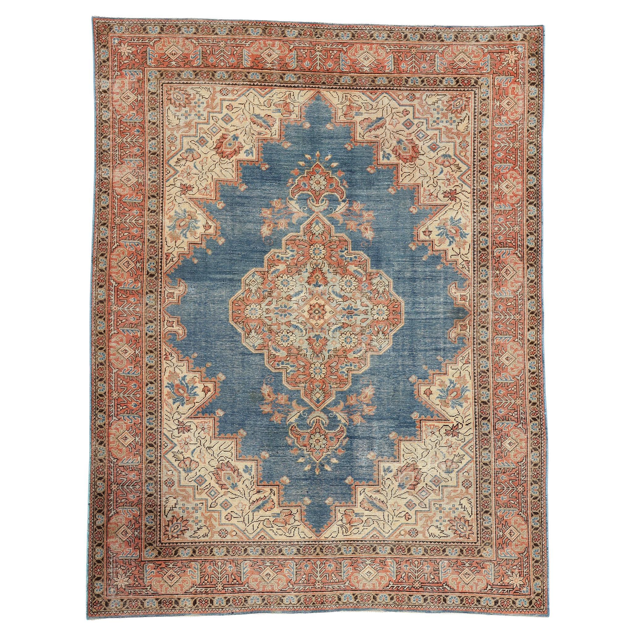 Gealterter antiker persischer Täbris-Teppich