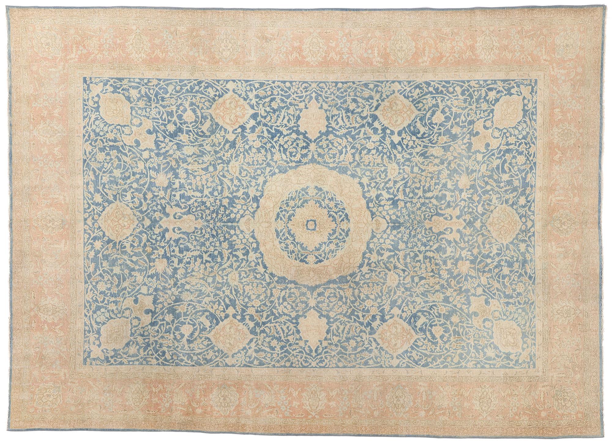 Tappeto persiano Tabriz del 1910 con stile moderno in vendita 2