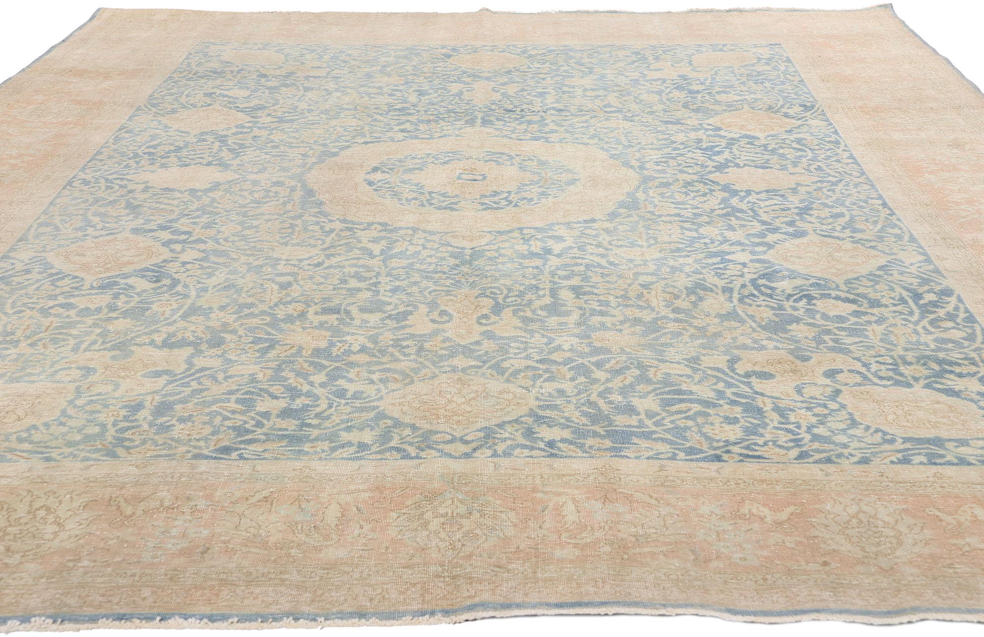 Kirman Tappeto persiano Tabriz del 1910 con stile moderno in vendita