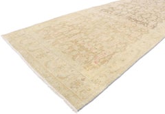 Distressed Antique Persian Tabriz Runner with Swedish Farmhouse Cottage Style