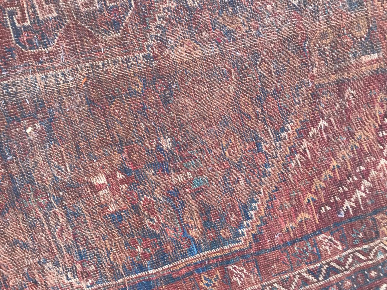 Distressed Antique Shiraz Rug 2