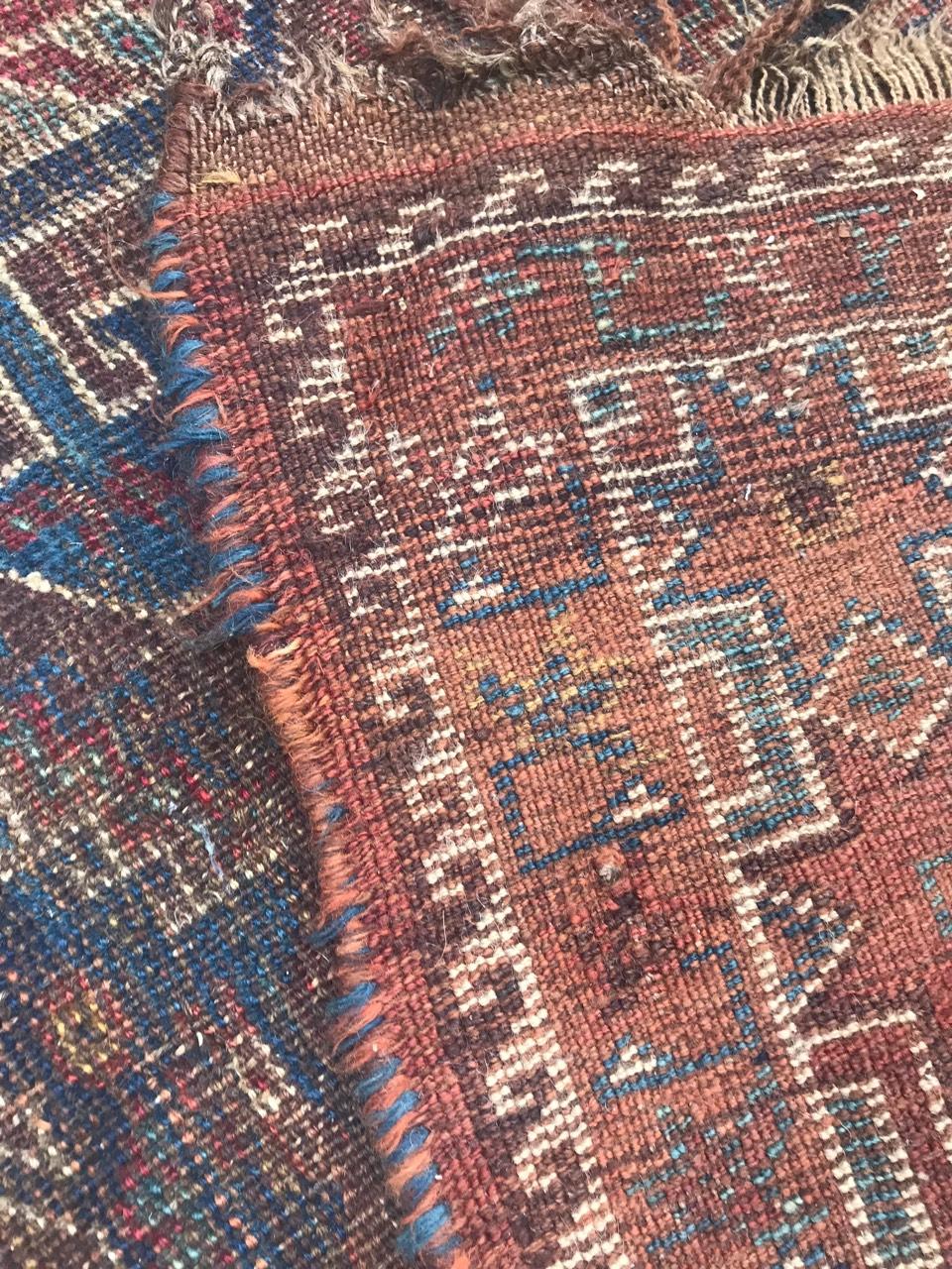 Distressed Antique Shiraz Rug 6