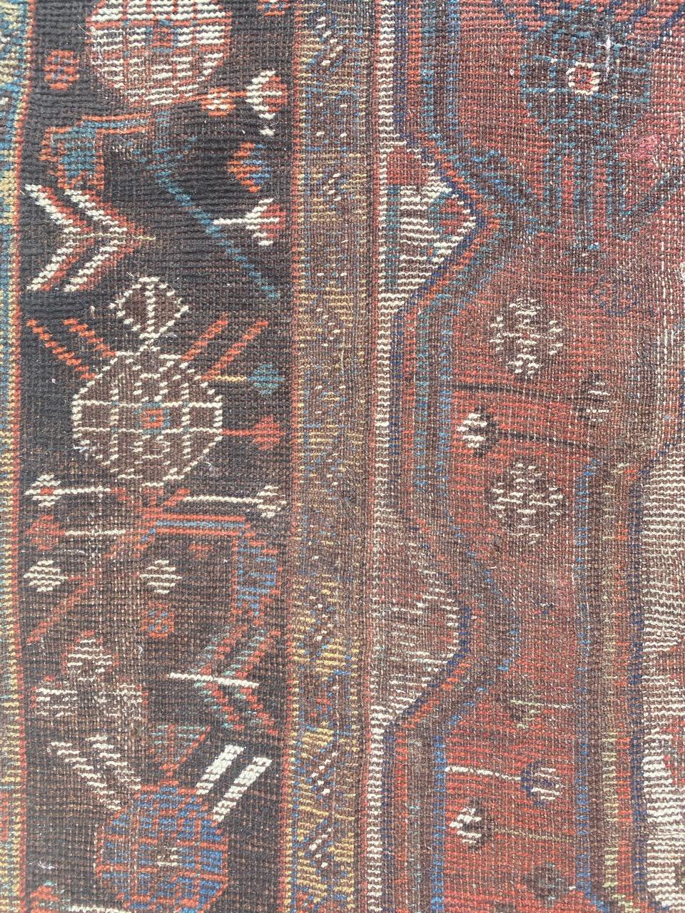 Bobyrug’s Distressed Antique Shiraz Rug For Sale 7