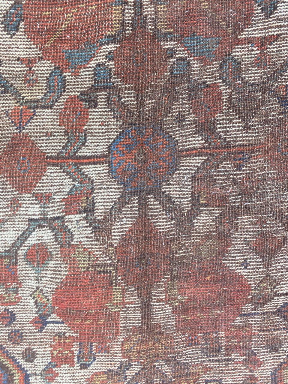 Bobyrug’s Distressed Antique Shiraz Rug For Sale 8