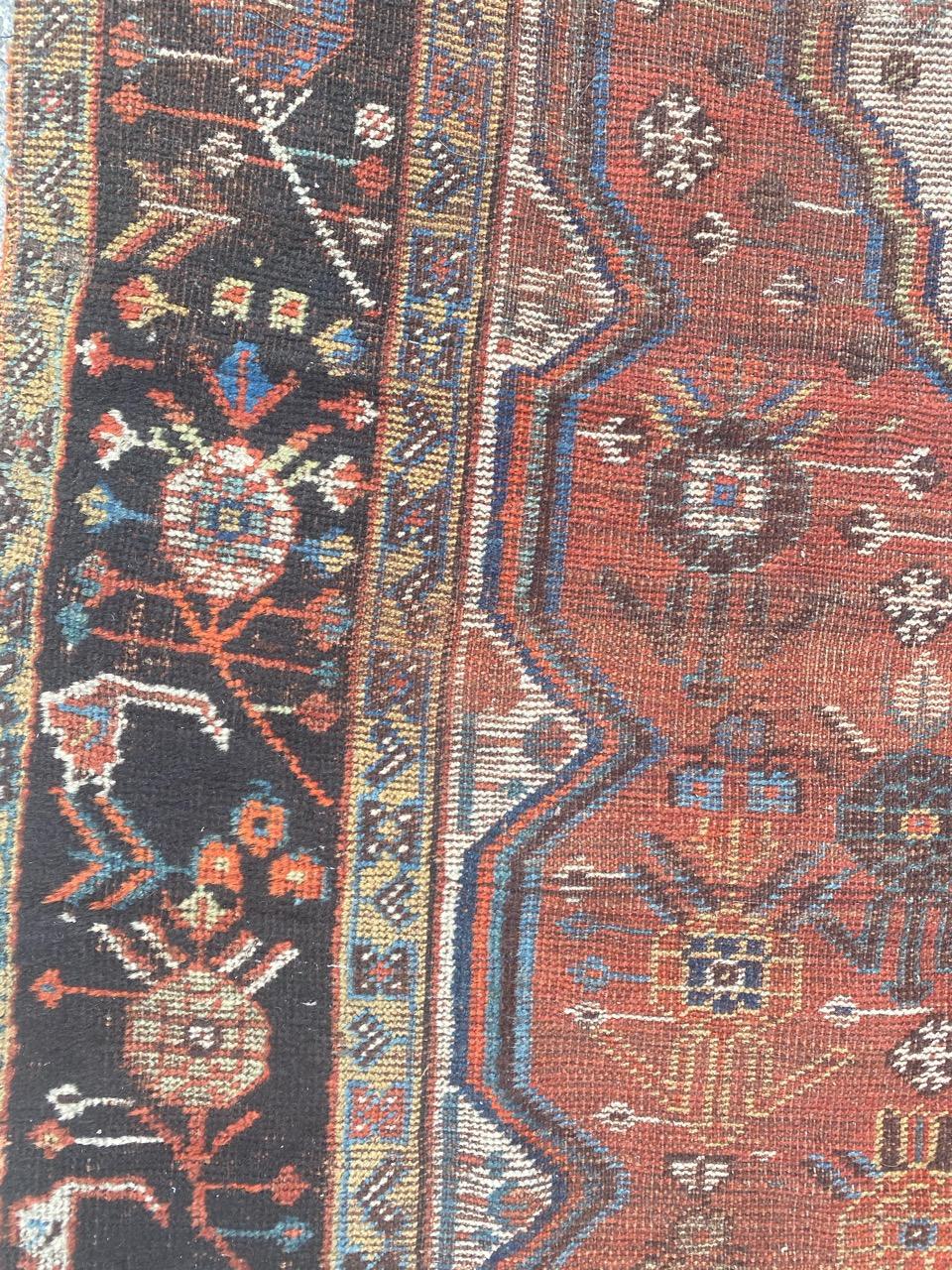 Bobyrug’s Distressed Antique Shiraz Rug For Sale 9