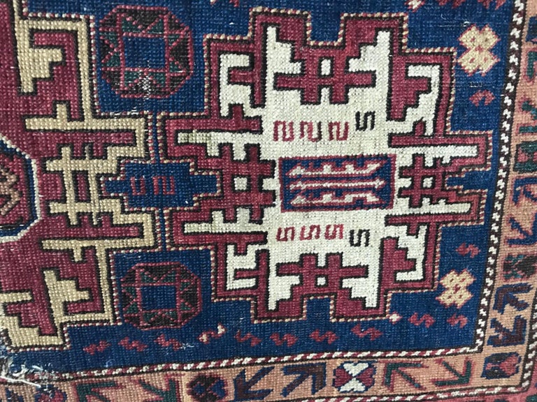 Distressed Antique Shirwan Rug For Sale at 1stDibs
