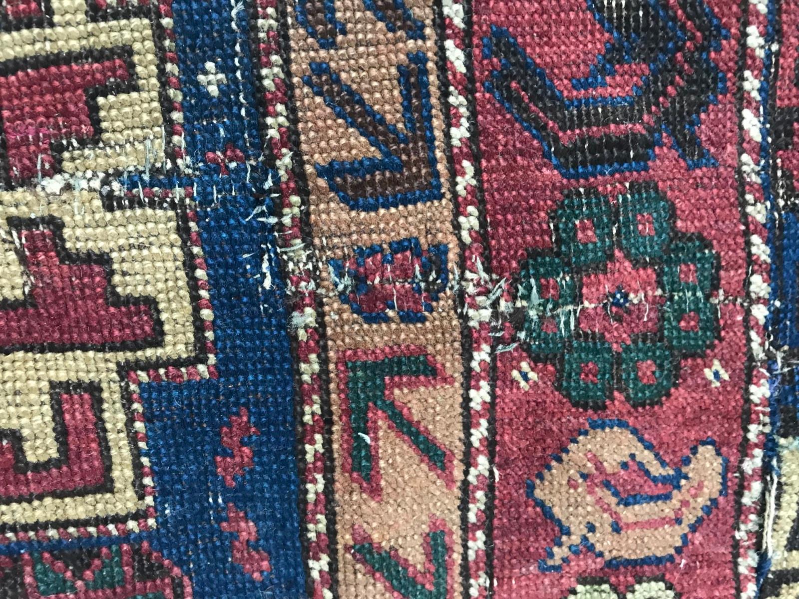Hand-Knotted Distressed Antique Shirwan Rug For Sale