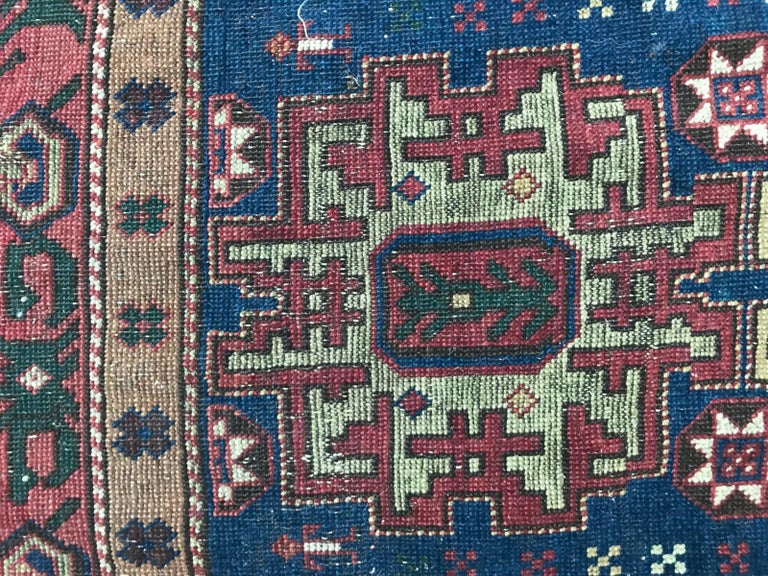 Distressed Antique Shirwan Rug For Sale at 1stDibs