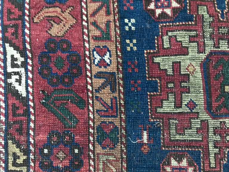 Distressed Antique Shirwan Rug For Sale at 1stDibs