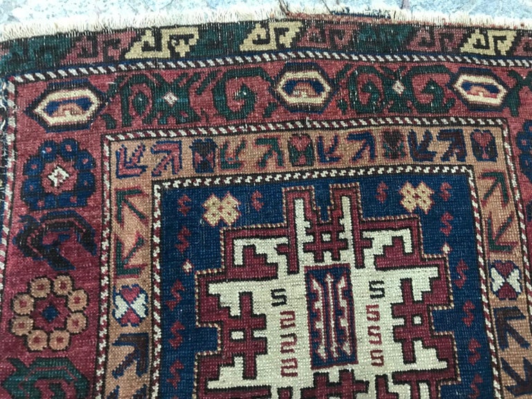 Distressed Antique Shirwan Rug For Sale at 1stDibs