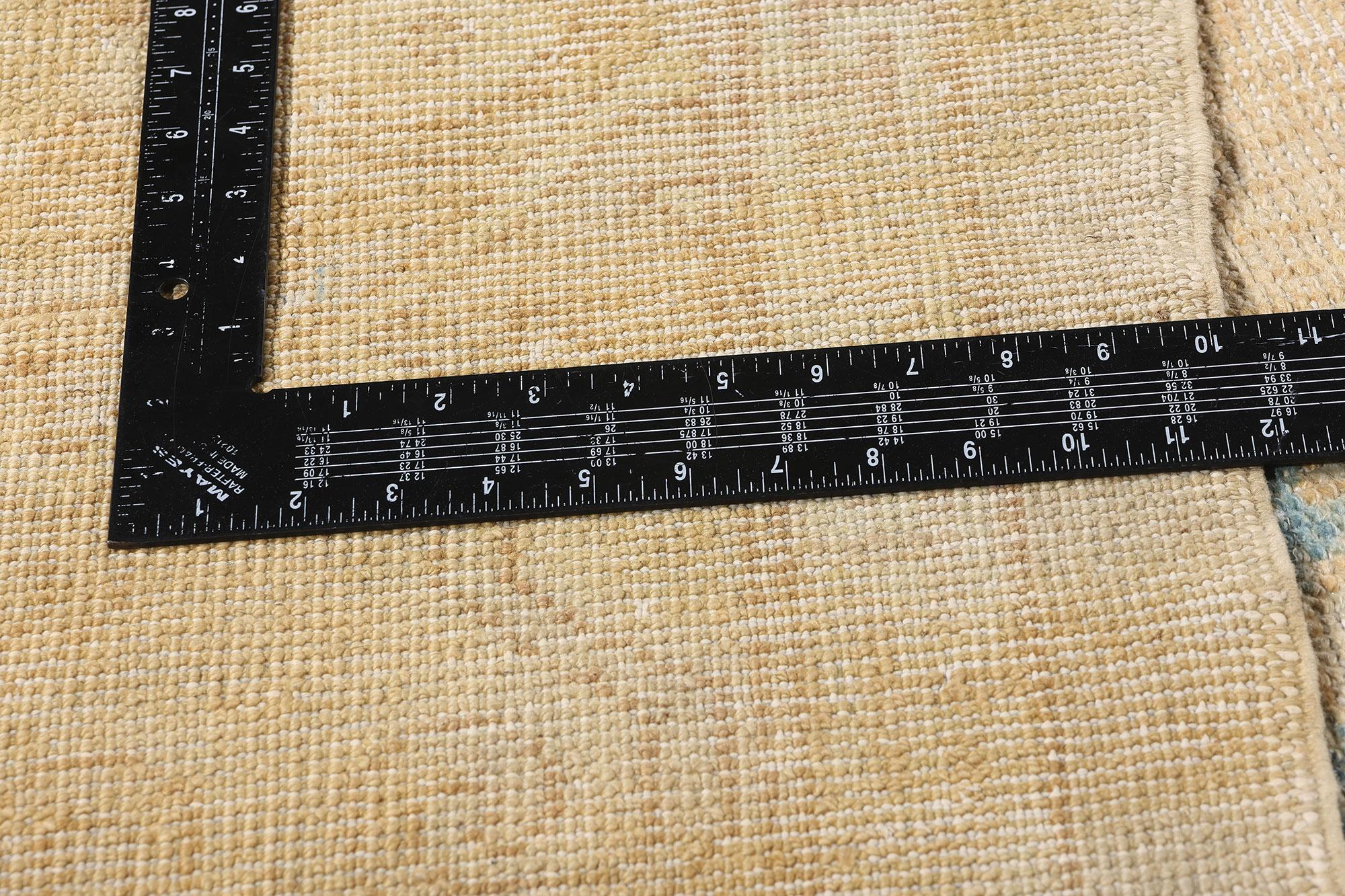 XX secolo Tappeto antico turco Oushak con stile moderno e greco mediterraneo in vendita
