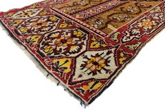 1920's Turkish Oushak Carpet with Modern Tribal Style