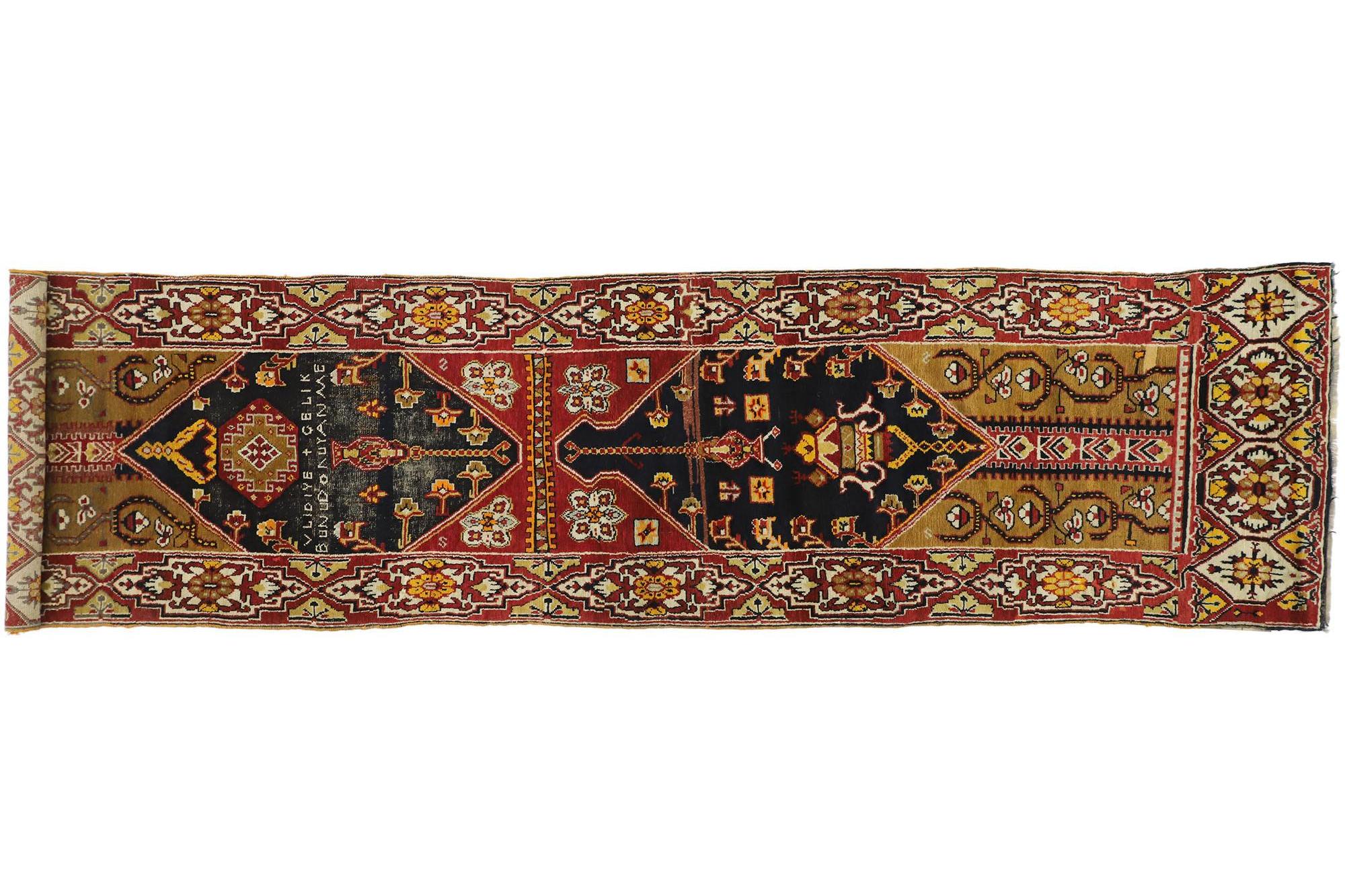 Tapis turc Oushak des années 1920 avec style tribal moderne en vente 2