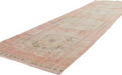 Distressed Antique-Worn Turkish Oushak Rug, Weathered Finesse Meets Global Chic