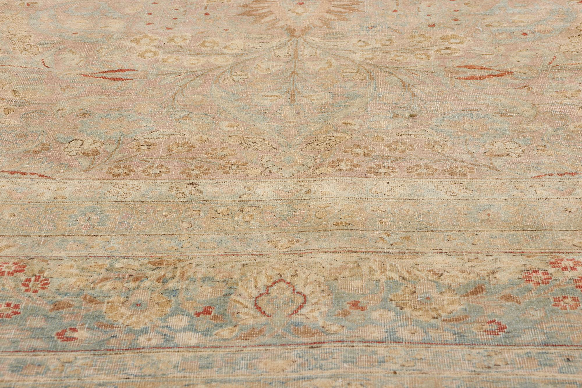 Wool Late 19th Century Antique Persian Khorassan Rug with Traditional Style For Sale