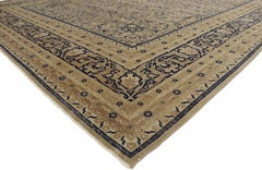 Distressed Antique Turkish Rug with British Colonial Style