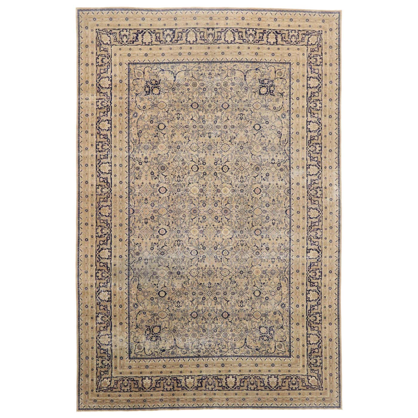 Distressed Antique Turkish Rug with British Colonial Style For Sale at ...