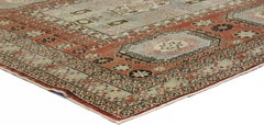 Tapis turc Sivas ancien vieilli de style rustique moderne, tapis carré d'appoint
