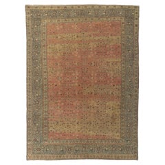Distressed Antique Turkish Sivas Rug with Shabby Chic Farmhouse Style