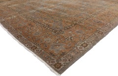 Distressed Antique Turkish Sparta Area Rug with Industrial Machine Age Style