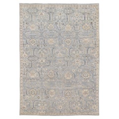 Tapis Tabriz bleu et beige vieilli 9'9''x13'10''