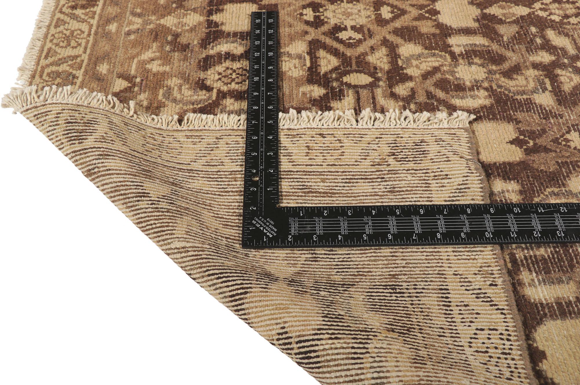 20th Century Distressed Brown Antique Persian Malayer Runner For Sale