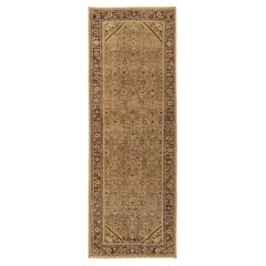 Distressed Brown Antique Persian Malayer Runner