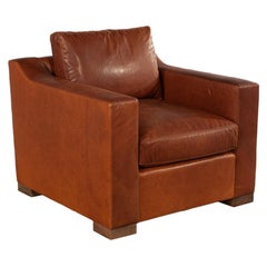 Silla Club de cuero burdeos envejecido by Ellen Degeneres Silla Wellington