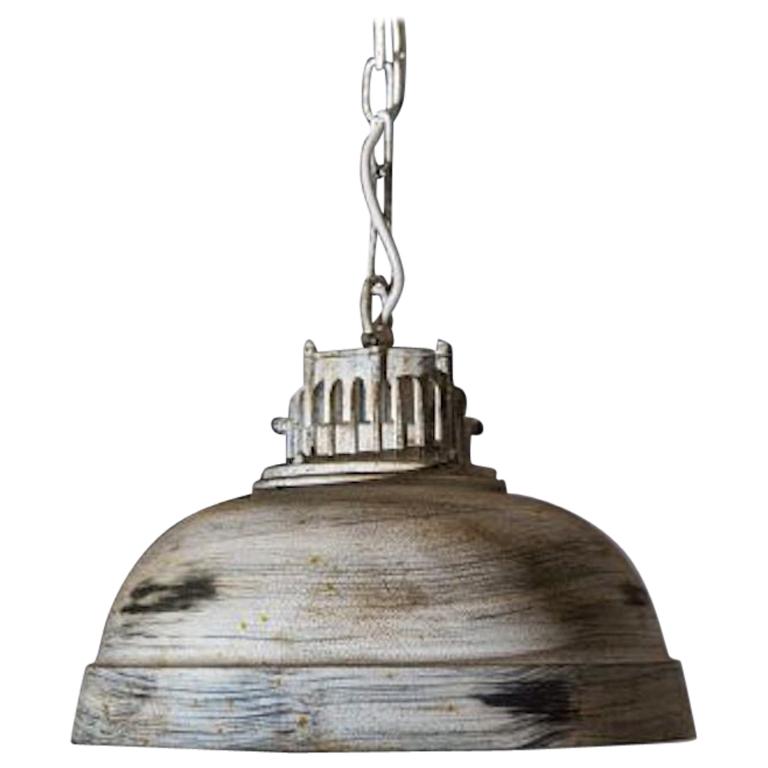 Distressed Butler Pendant Ceiling Light, 20th Century For Sale