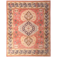 Distressed Classic Red Rug 19th Century Medallion Pattern by Rug & Kilim