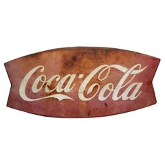 Vintage Distressed Coca Cola Trade Sign