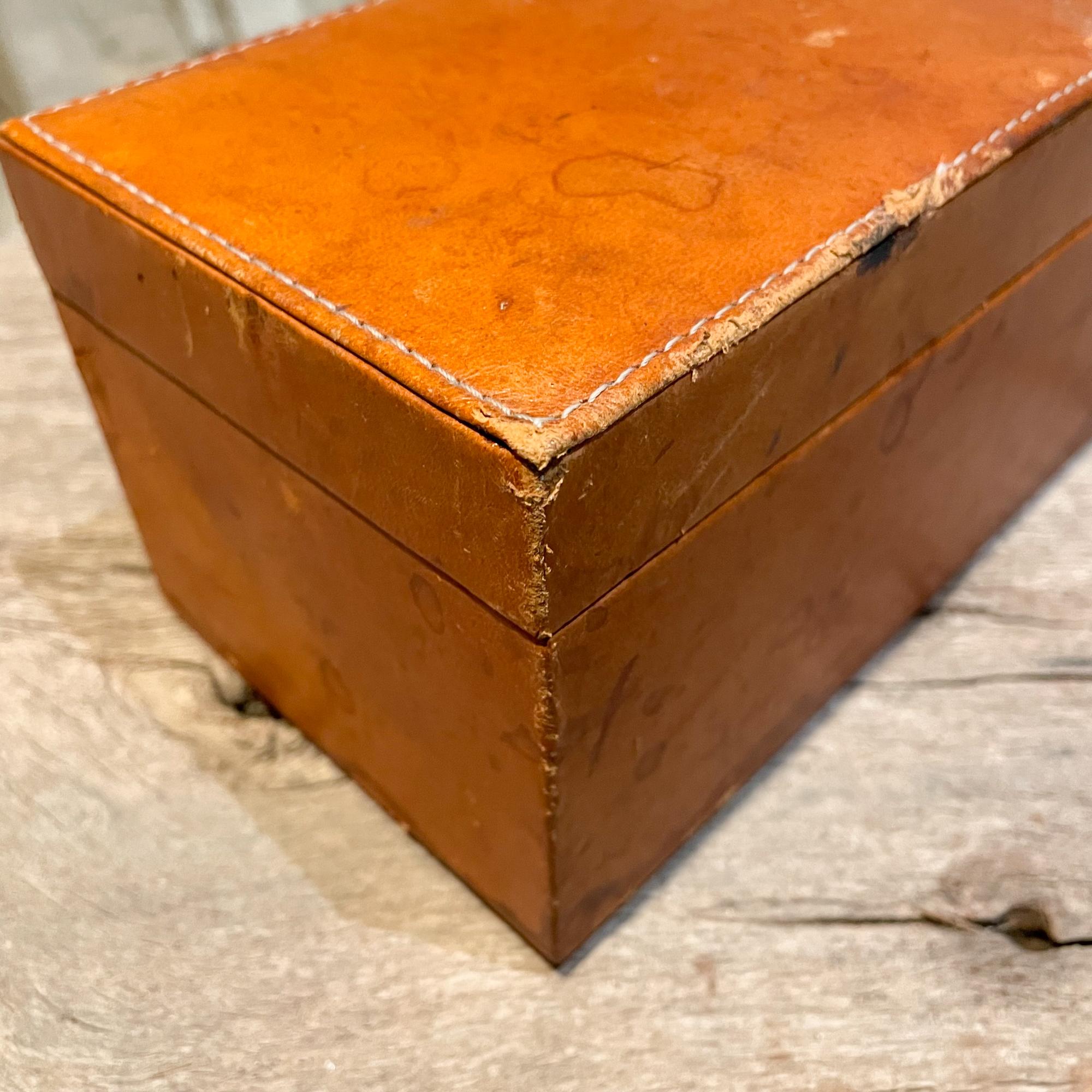 leather covered box