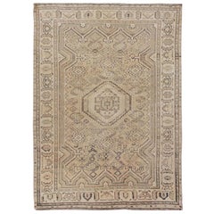 Distressed Colors Vintage Persian Shiraz Clean Worn Down Pure Wool Hand Knotted