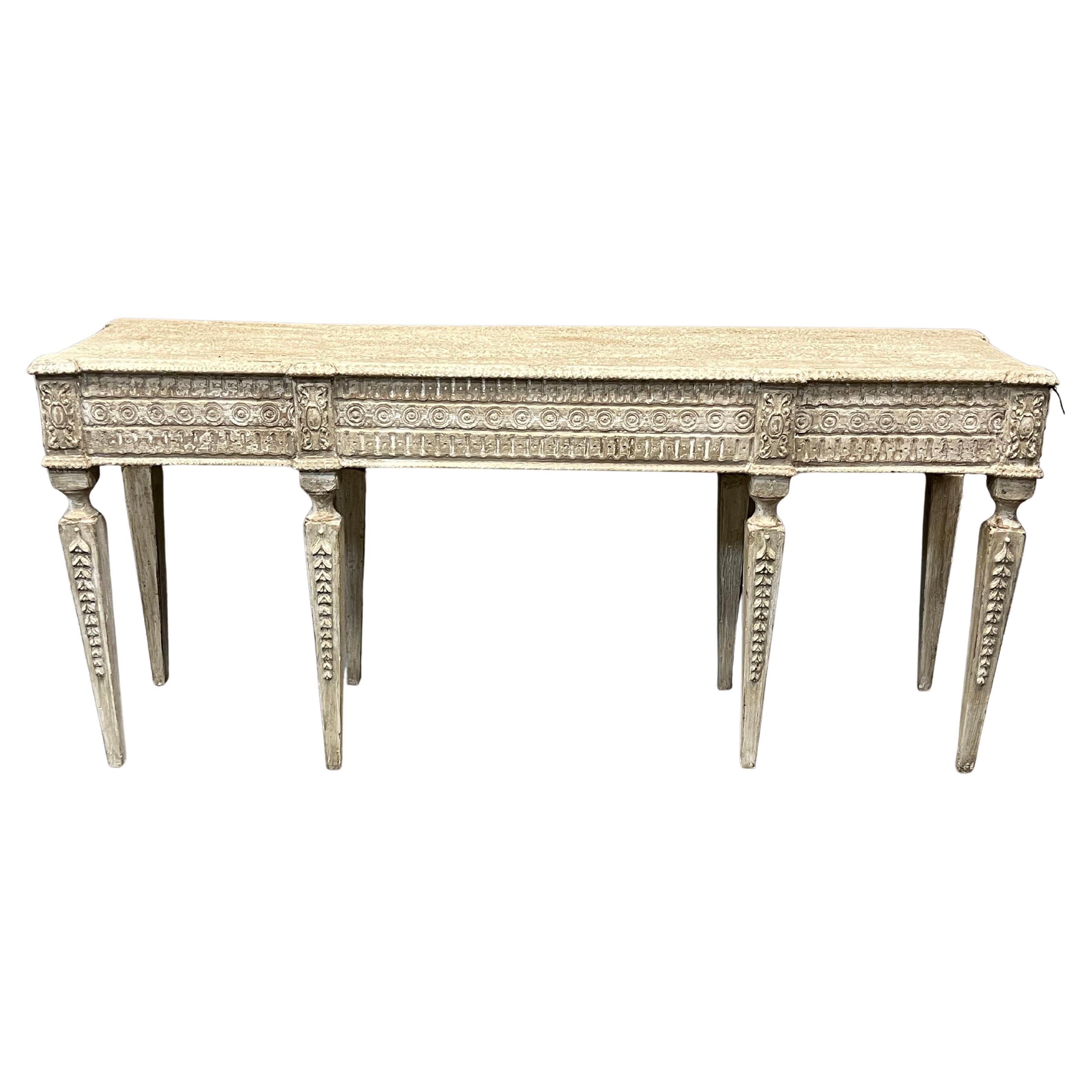 Distressed Custom Made Italian Wall Console