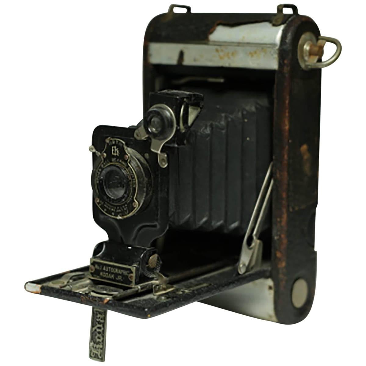 Distressed Eastman Kodak Leather Wrapped Fold Out Land Camera, circa 1920s